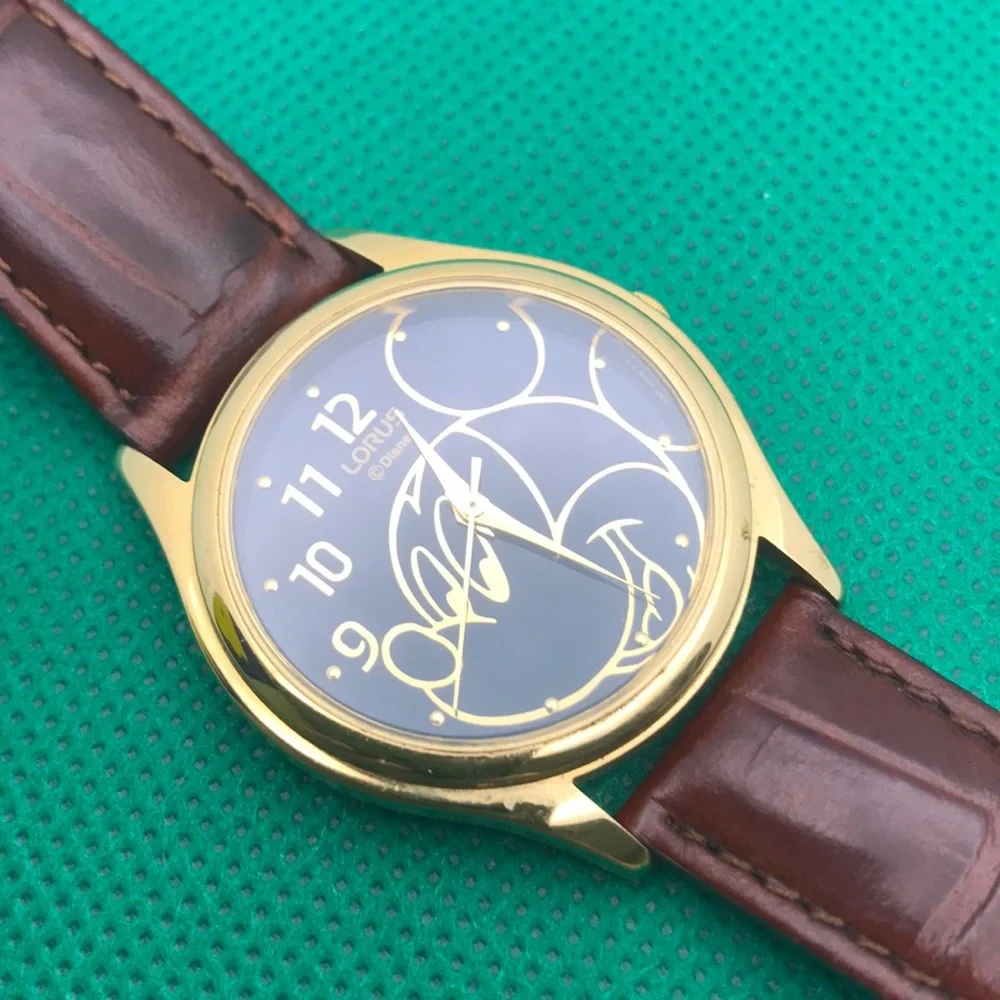 Lorus Disney Mickey Mouse WatchBrown Leather V501-8860